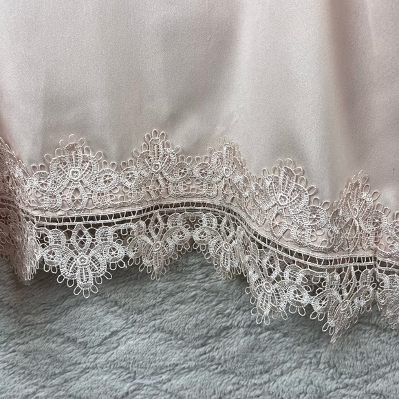 ALICE MCCALL Blush Slip Mini Dress Sz 4 Lace hem - Picture 3 of 15